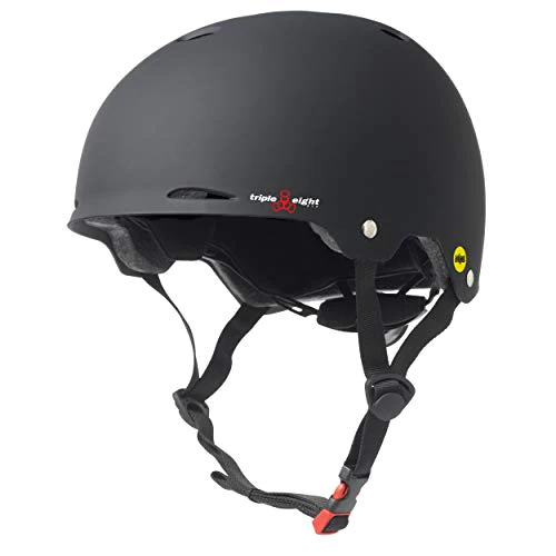 Triple Eight gotham Dual certified MIPS Skateboard and Bike Helmet, Black Matte, Small Medium