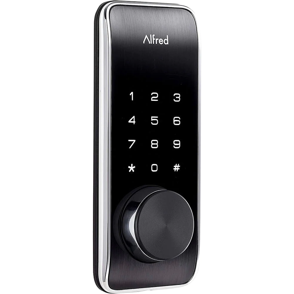 Alfred DB2BCR DB2-B Smart Door Lock with Bluetooth and keyed-entry - Chrome