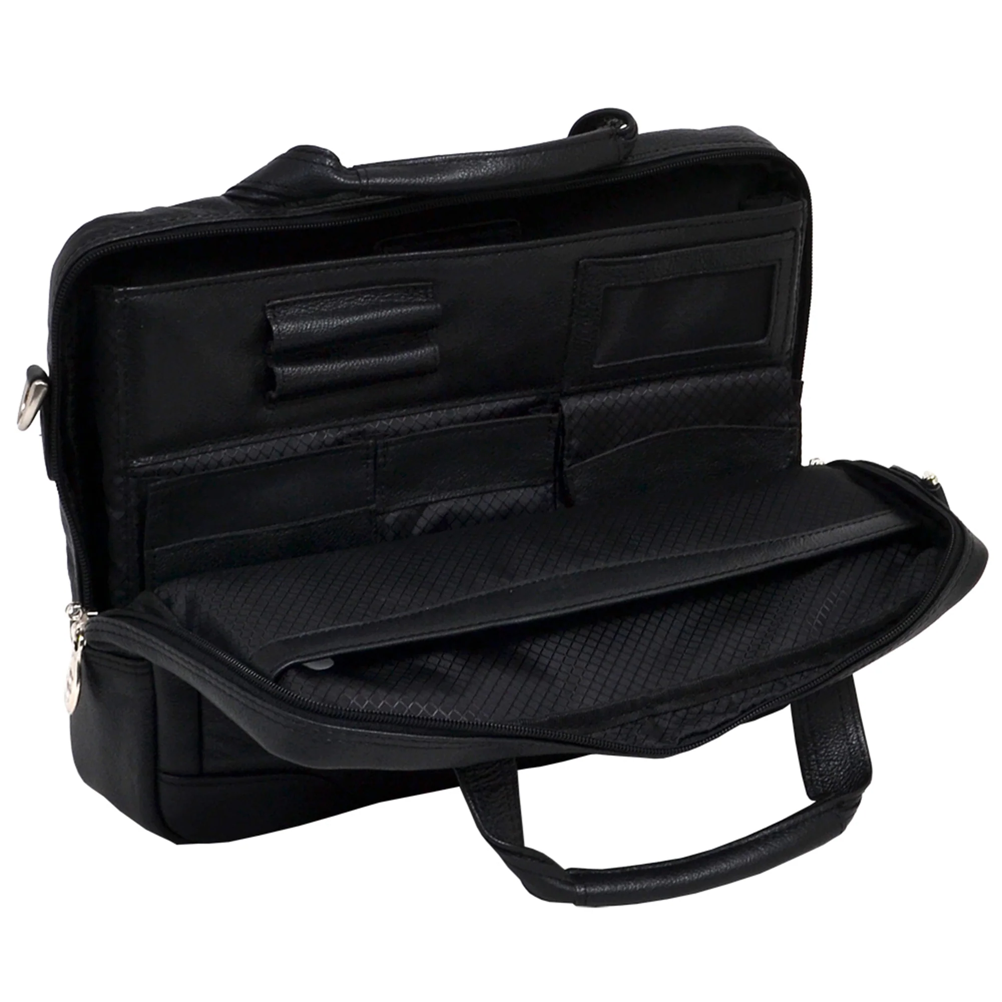 McKlein&a;reg; Montclare 15495 Black Leather Netbook Laptop Brief