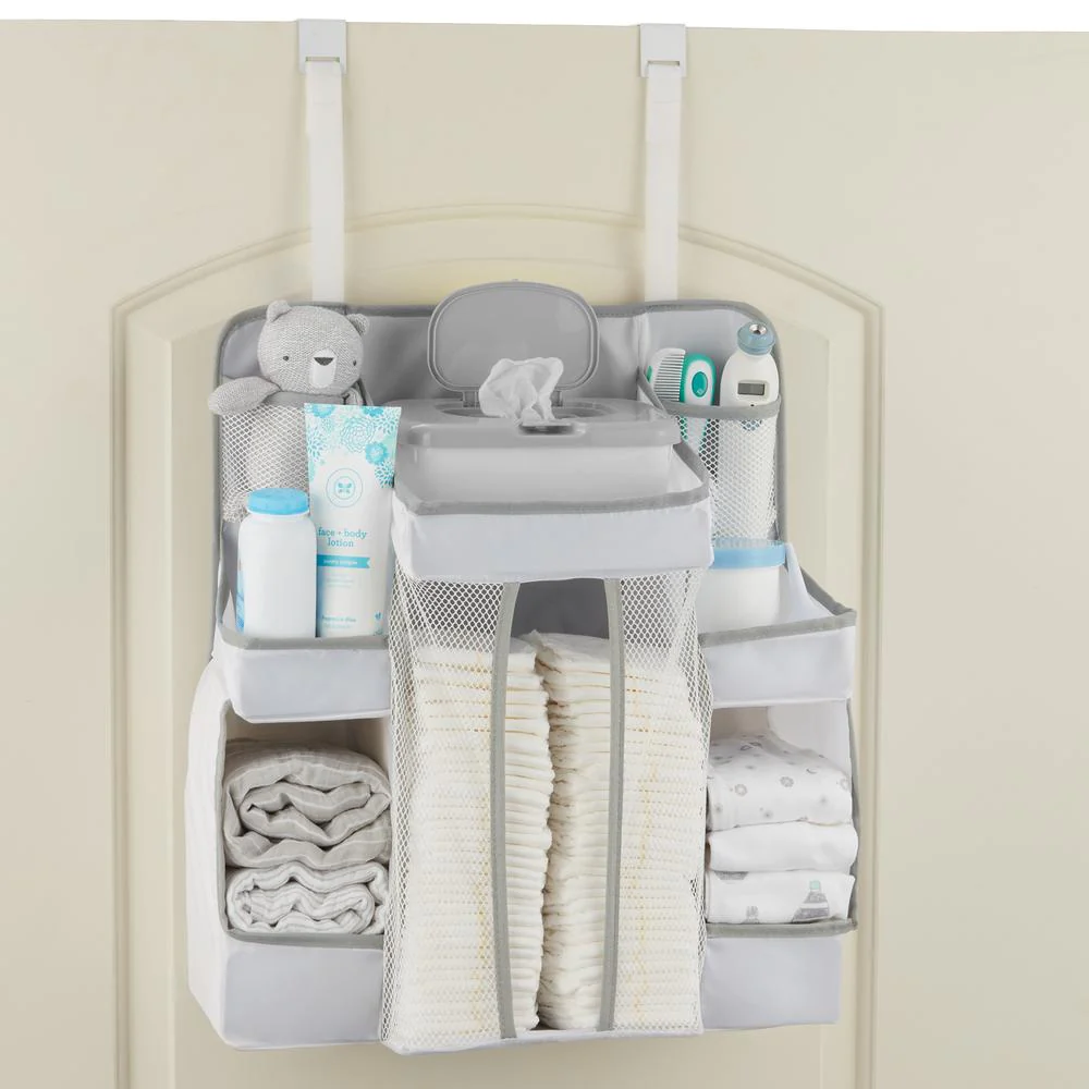 JC Toys Diaper Caddy and Nursery Organizer for Baby&s;s Essentials - White
