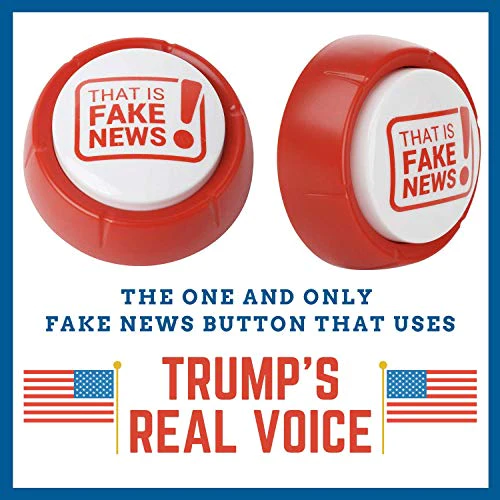 The Monocle Breakers Donald Trump Fake News Button - 11 Fake News Quotes In Real Voice - Talking Gag Gift Desk Item - Gag Accessories Gifts for Men a