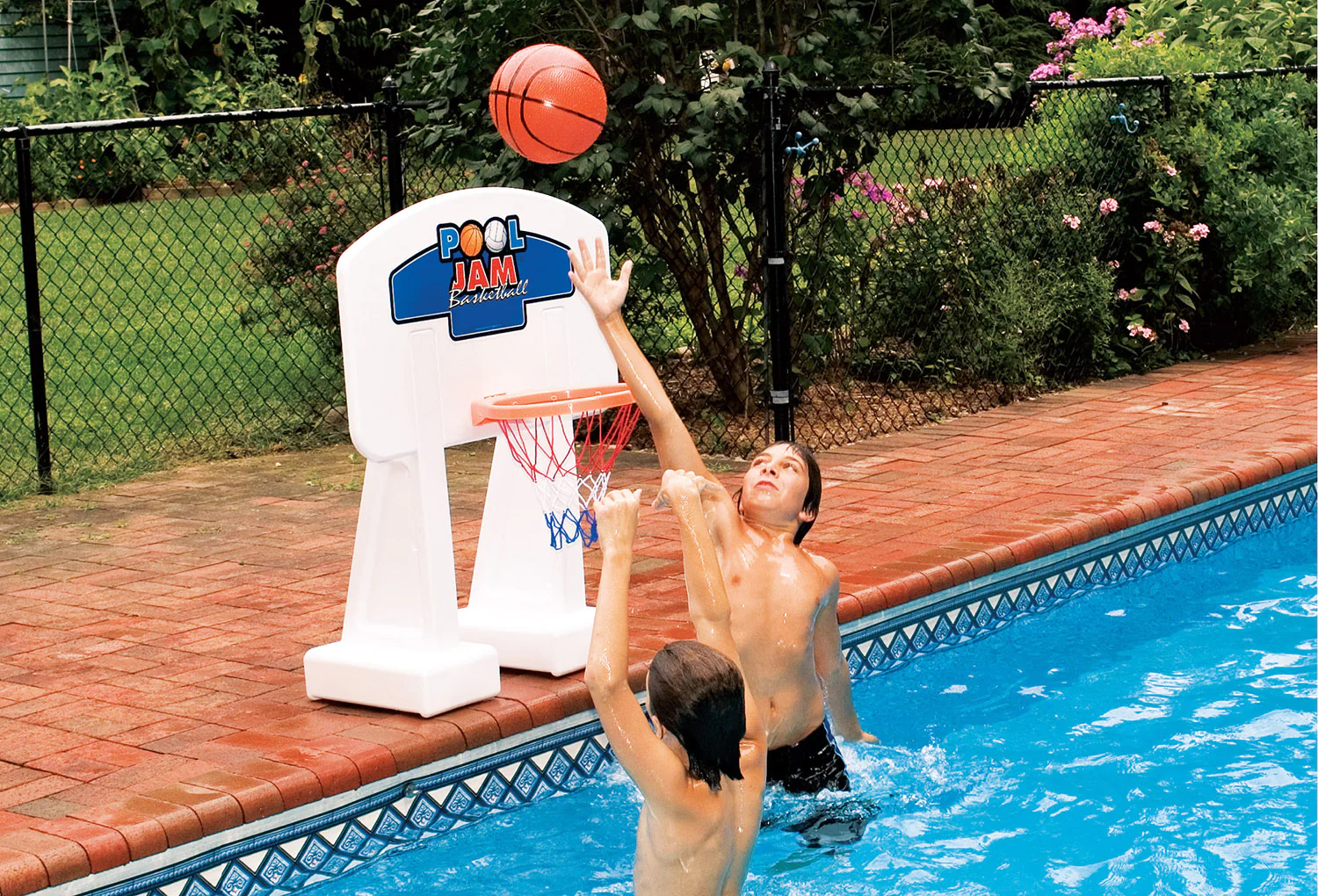 Swim Central 20&s; Pool Jam Basketball and Volleyball Swimming Pool Water Sports Combo Game