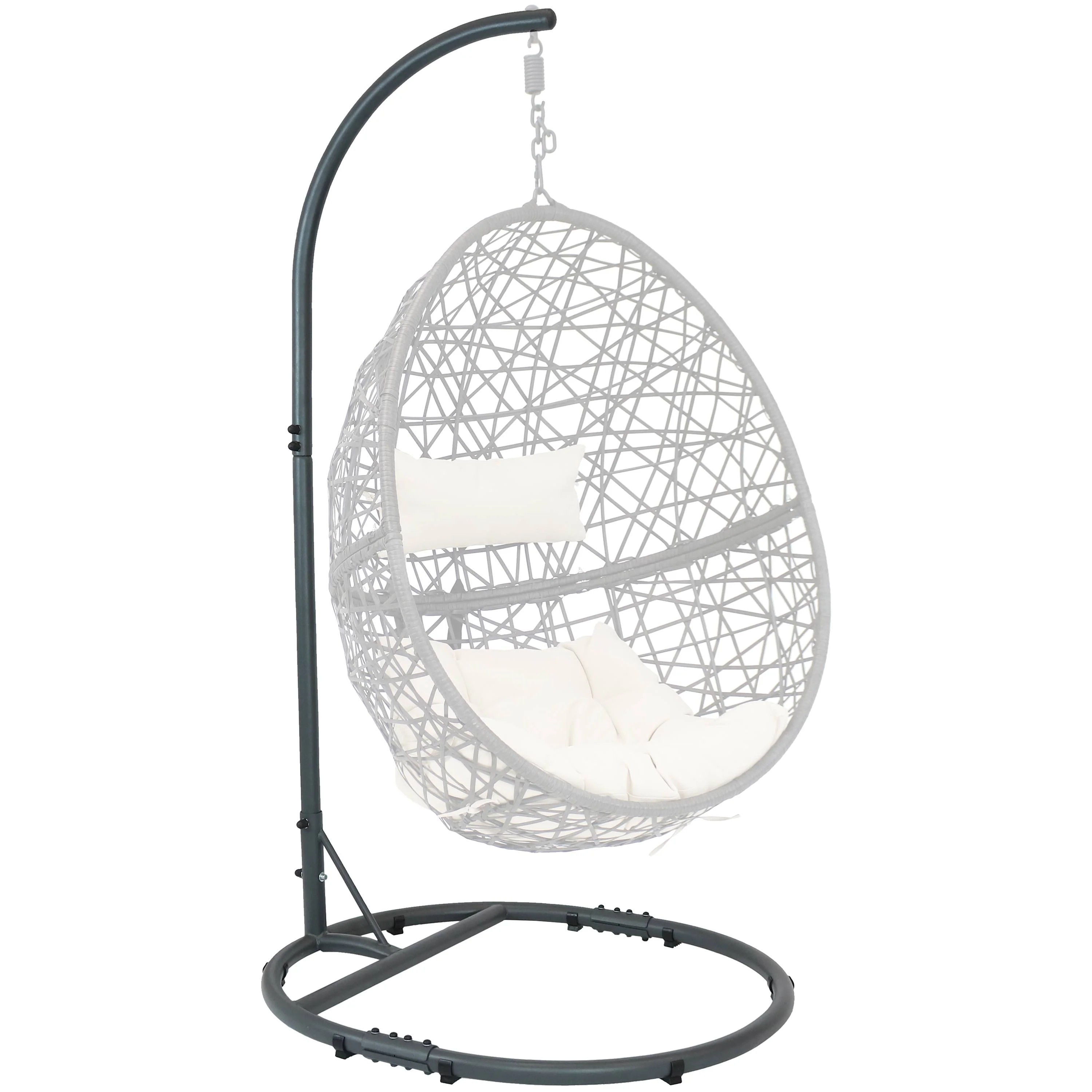 Sunnydaze Decor Egg Chair Stand with Round Base - Powder-Coated Steel - 76 