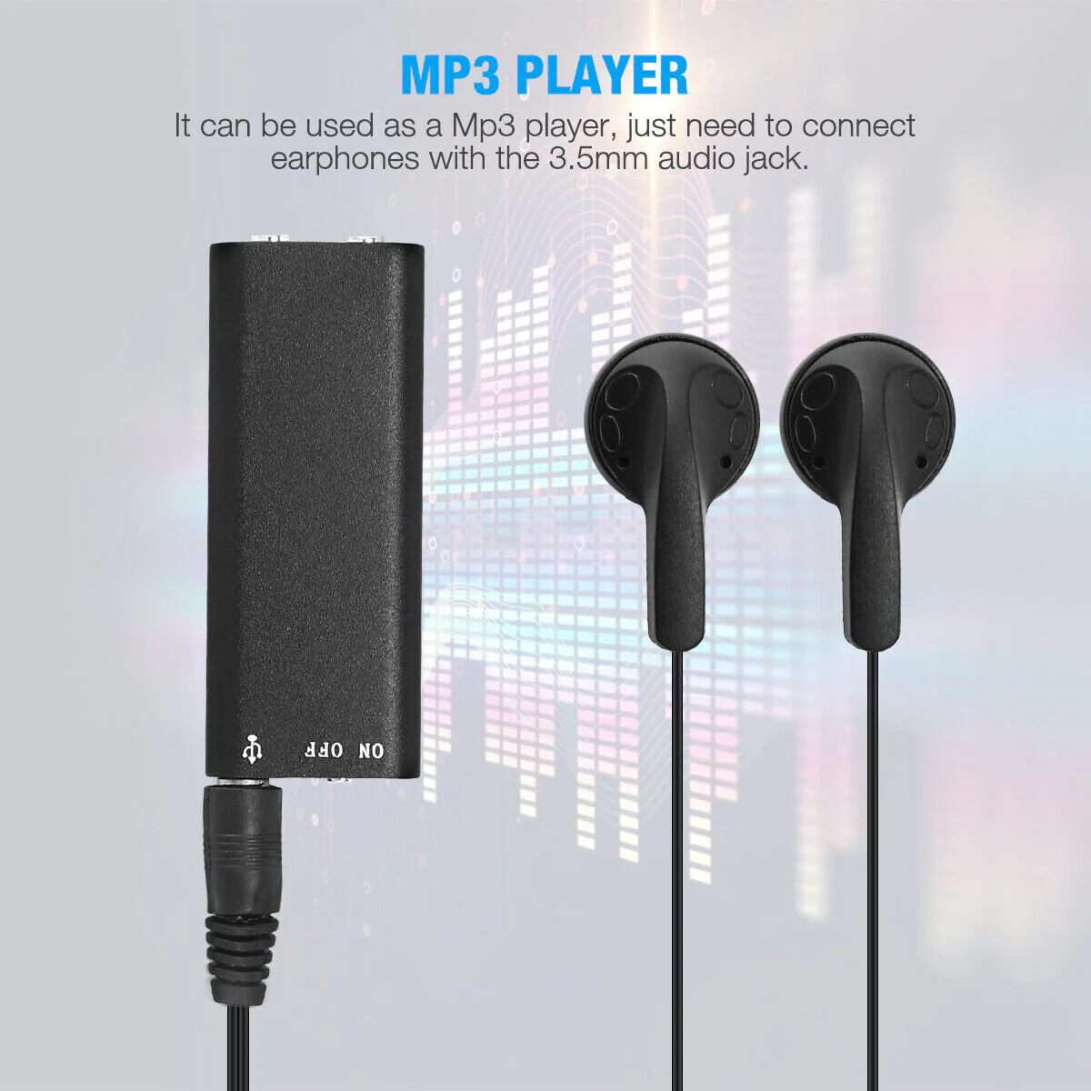 Great Choice Products Mini Audio Recorder Voice Activated Office Listening Device 96 Hours 8Gb