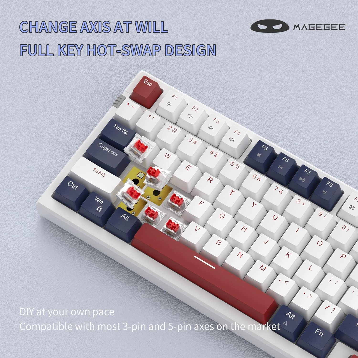 Zell Electronics Zell Mechanical Keyboard, Star Sky Wired Gaming Keyboard Backlit Ultra-Slim Usb Keyboards With Red Switches 98 Keys For Pc Wi…
