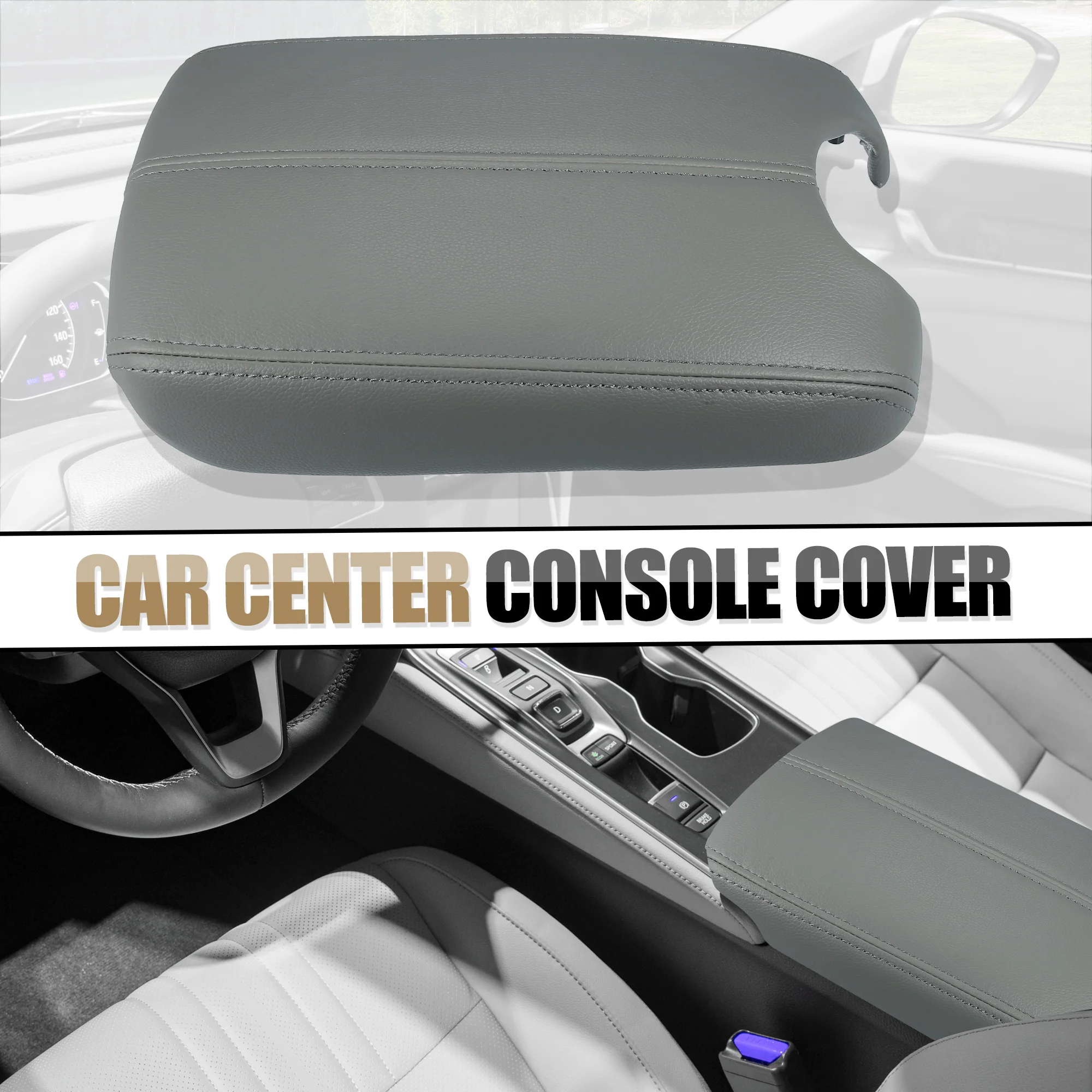 Unique Bargains 1 Set Car Center Console Cover for Honda Accord 2008 2009 2010 2011 2012 Grey