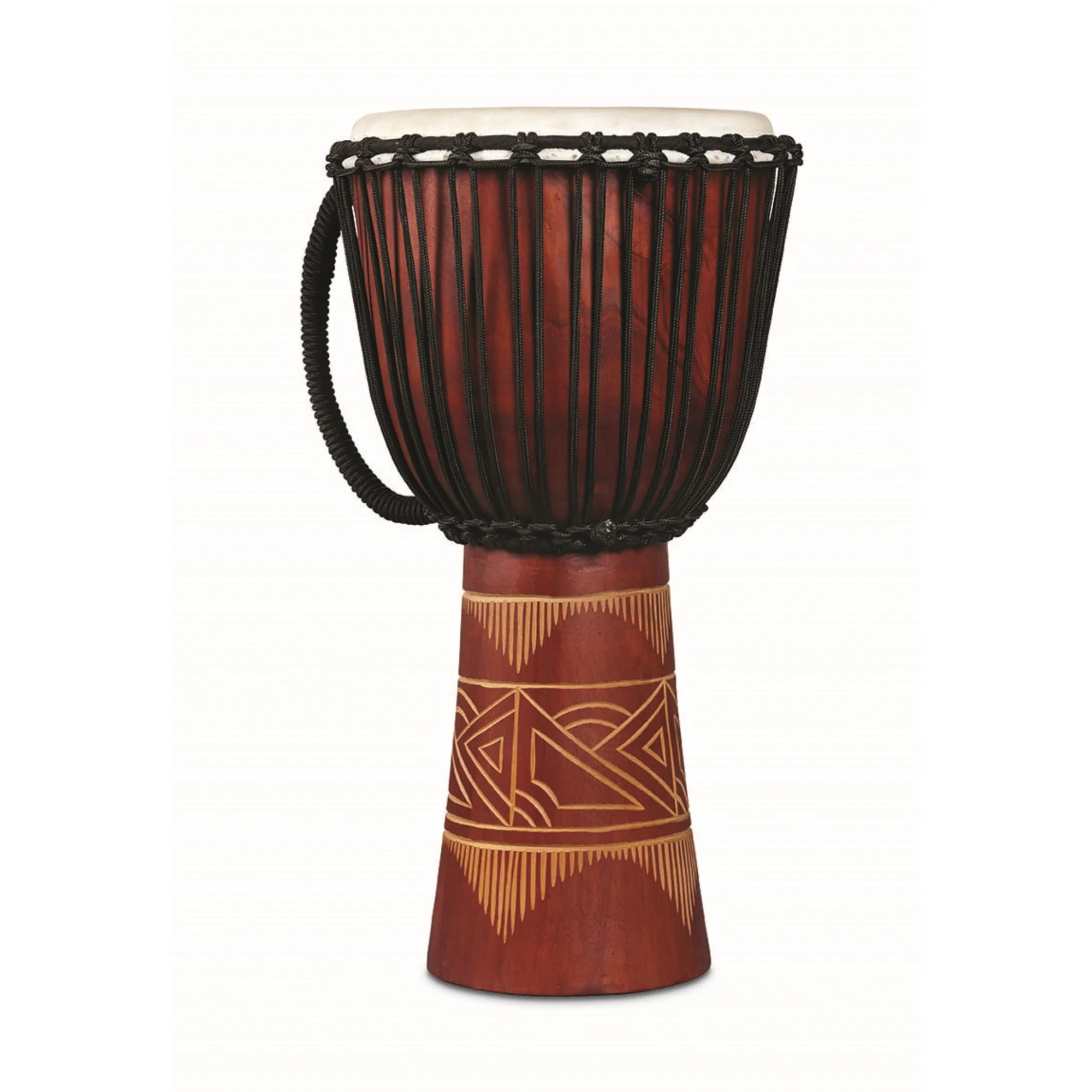 Fisher-Price LP713LR, WORLD BEAT WOOD ART LG DJEMBE, RED/NAT