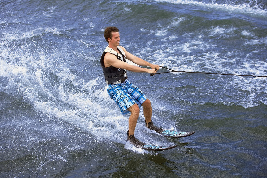 Rave Sports Adult Pure Combo Water Recreation Water Skis with Plastic Top