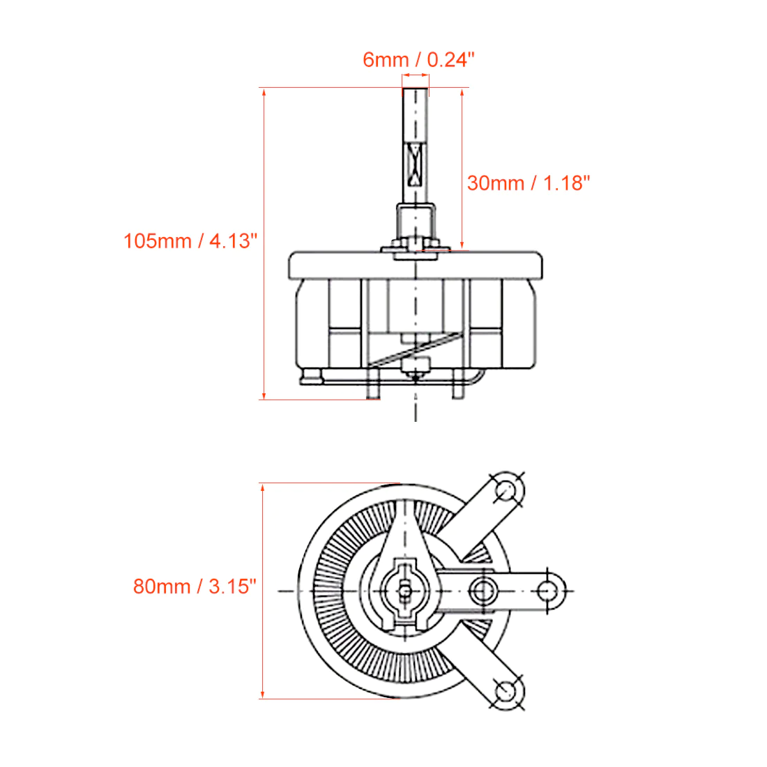 Unique Bargains 150W 1K Ohm Wirewound Ceramic Potentiometer Variable Rheostat Resistor With Knob