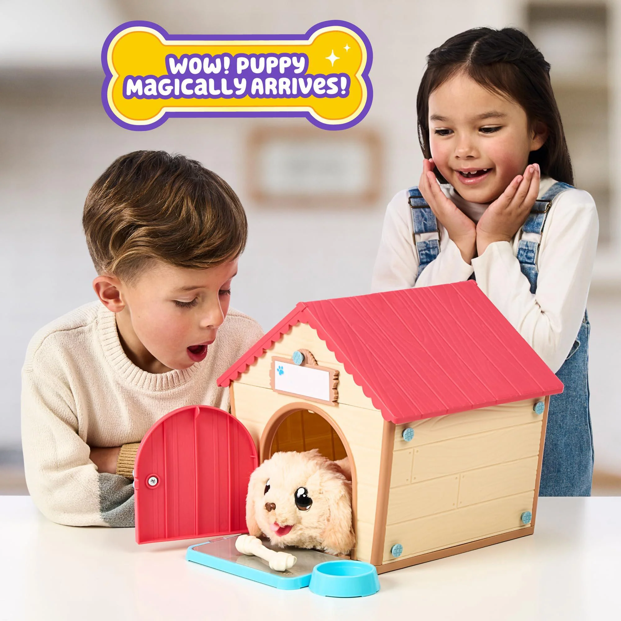 little live pets - my puppy&s;s home interactive plush toy puppy &a; kennel. 25+ sounds &a; reactions. make the kennel, name your p