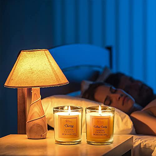 BODY &a; EARTH # LOVE scented candles gift set for women, aromatherapy candles gifts for women, 4x3.5oz long lasting candles for home scented bath