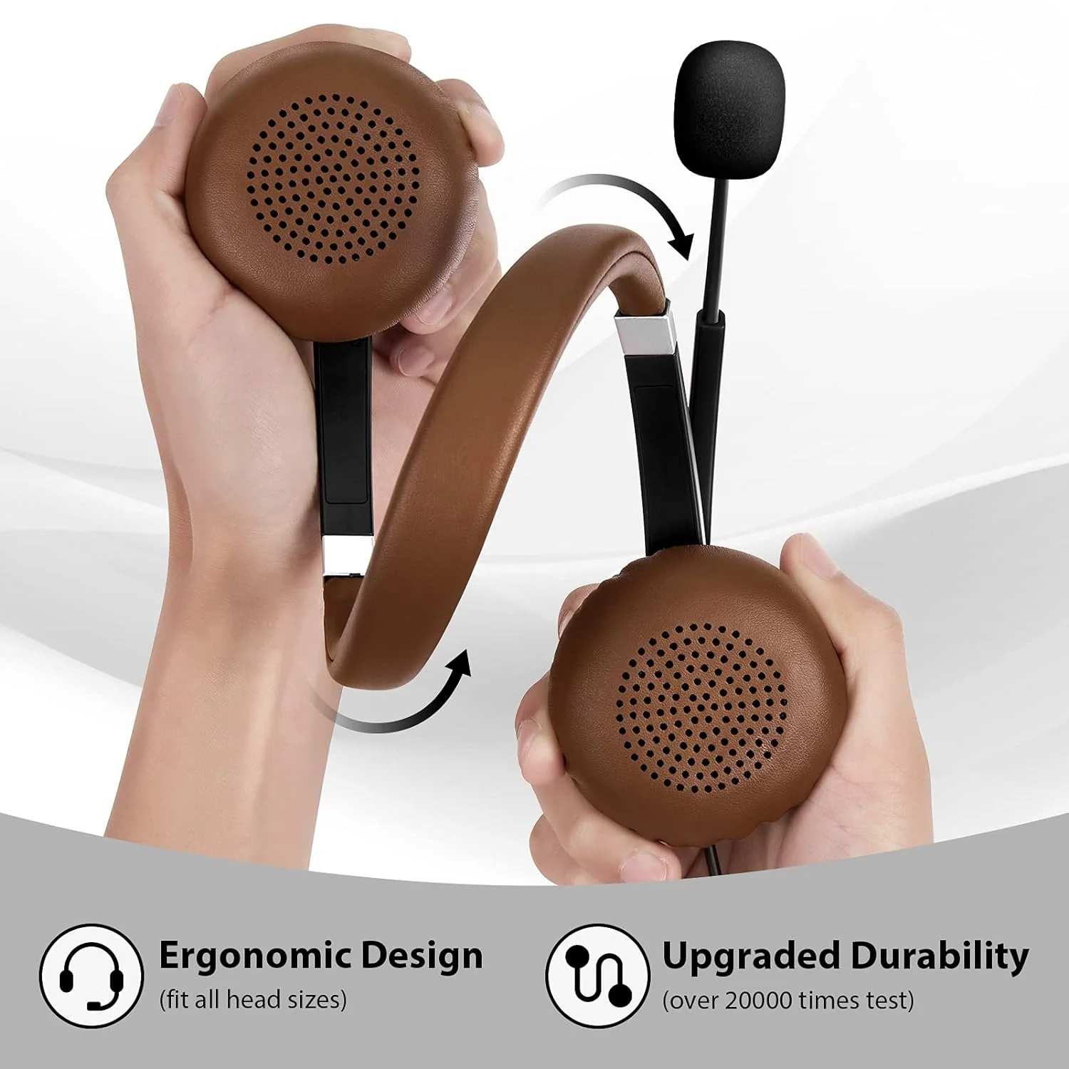 Zell Electronics Zell Usb Headset With Microphone Noise Cancelling &a; In-Line Call Controls, Ultra Comfort 3.5Mm Wired Headset For Cell Phone, …