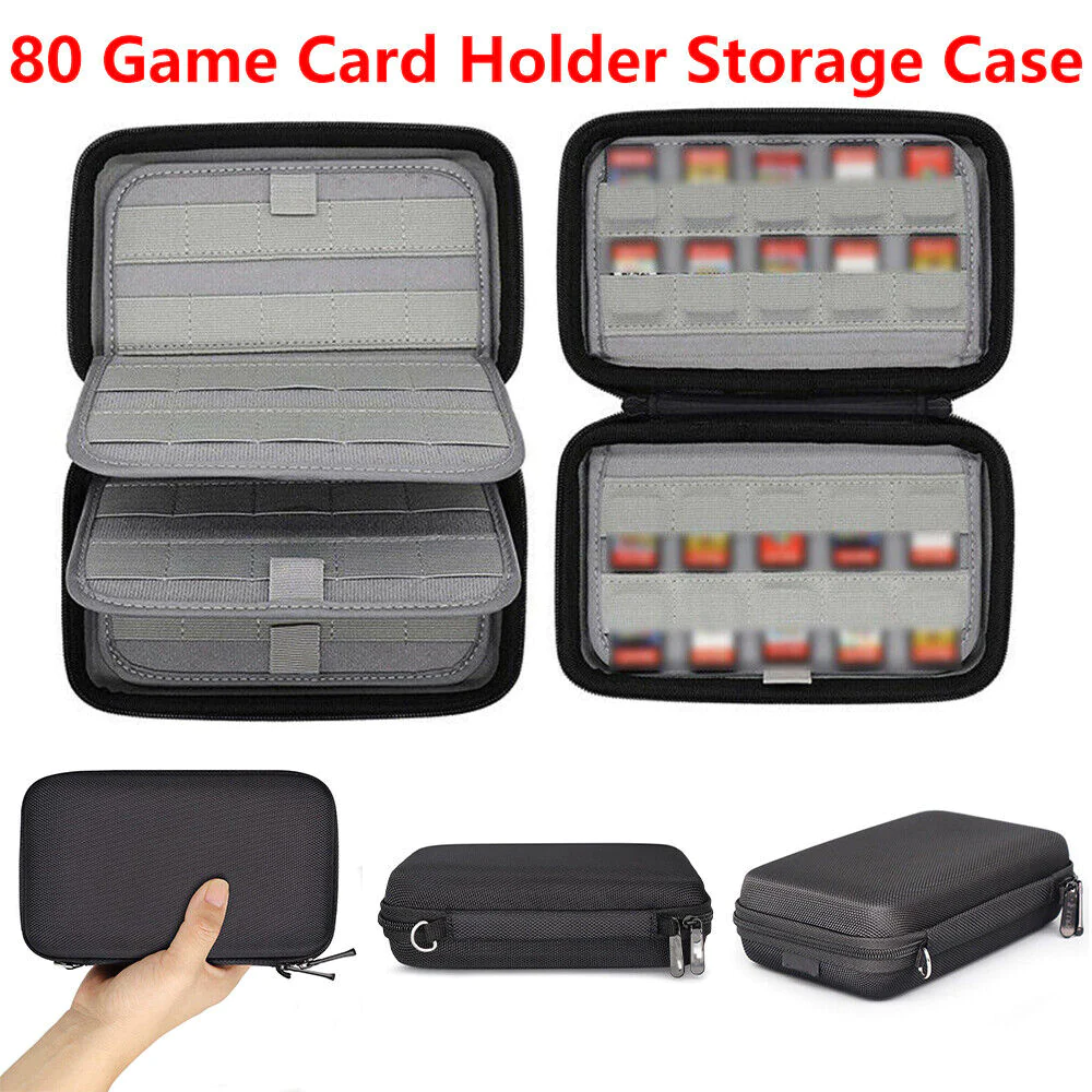 Great Choice Products 80 Game Card Holder Storage Case For Nintendo Switch/Ps Vita /Sd Cards Cartridge