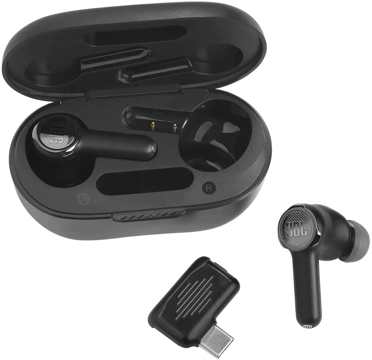 JBL Quantum TWS Noise Cancelling Wireless 2.4GHz or Bluetooth Gaming Earbuds