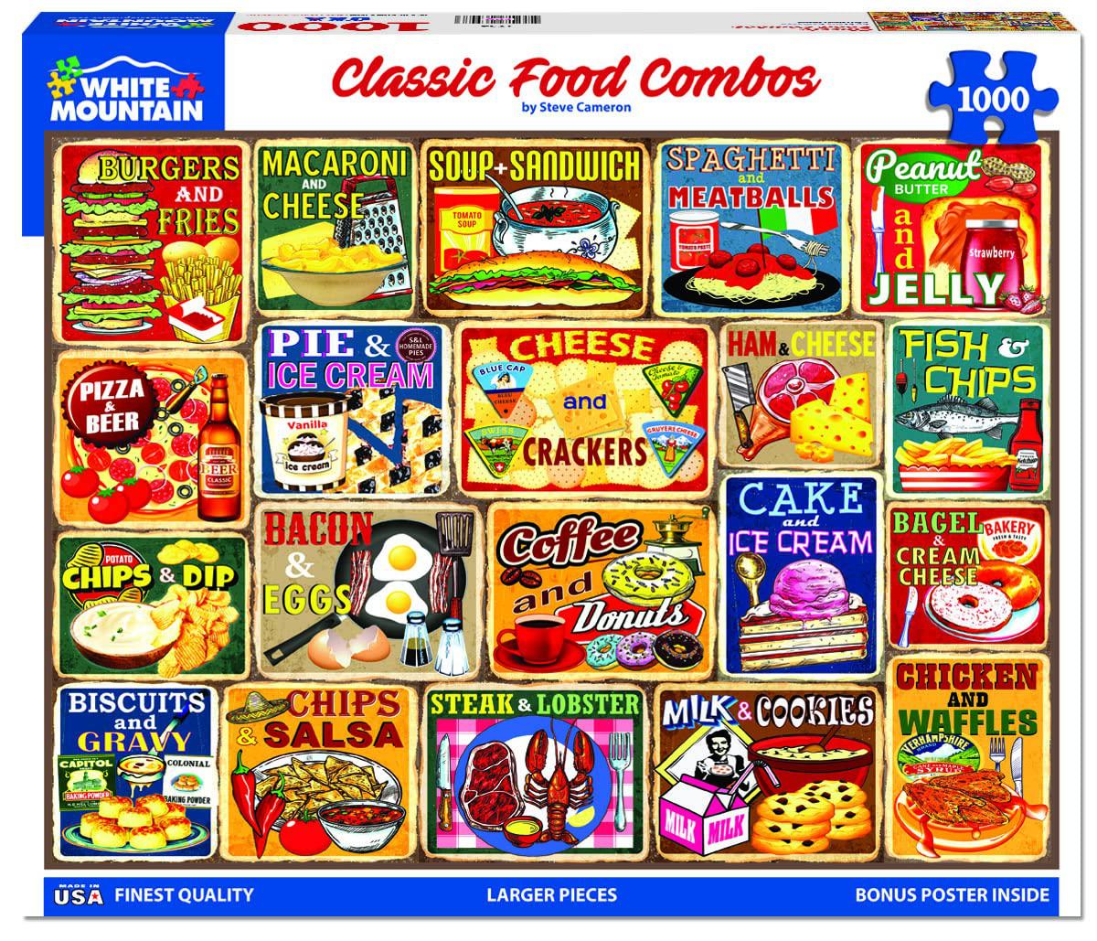 white mountain puzzles - classic food combos - 1000 piece jigsaw puzzle