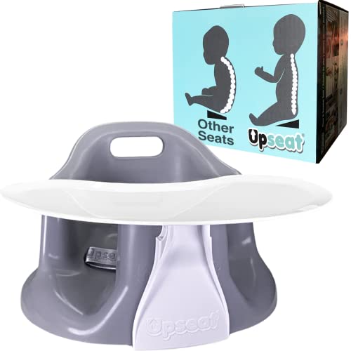 Upseat Baby Floor Seat Booster chair for Sitting Up with Removable Tray for Meals and Playtime, Developed with Physical Therapis