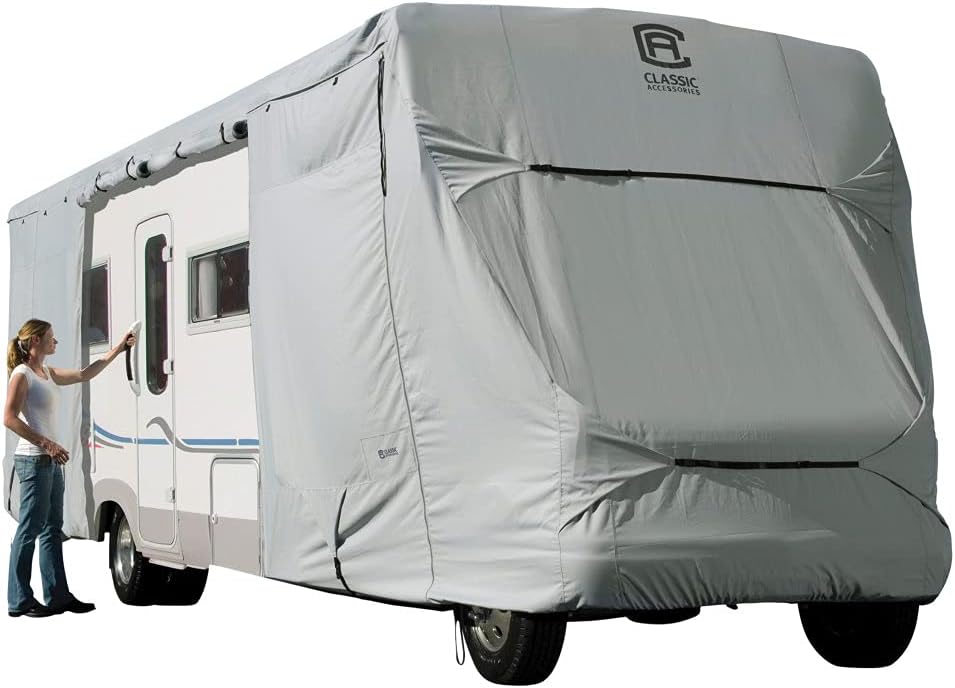Classic Accessories 80-129-161001-00 PermaPRO Class C RV Cover Fits 23&s;-26&s; L