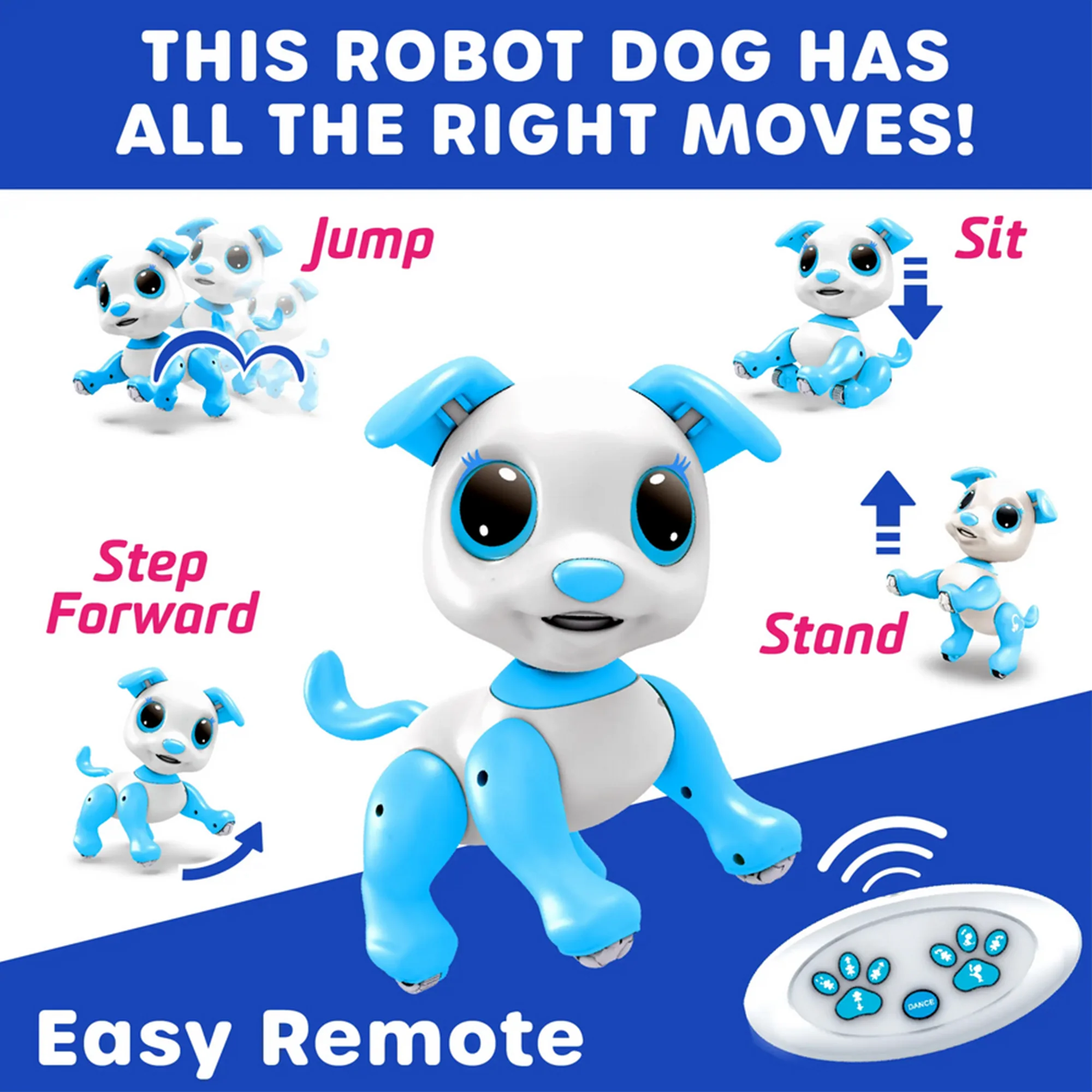 Power Your Fun Interactive Robo Pets, Puppy, Smart Bot with Remote Control, STEM Toy, Ages 3+