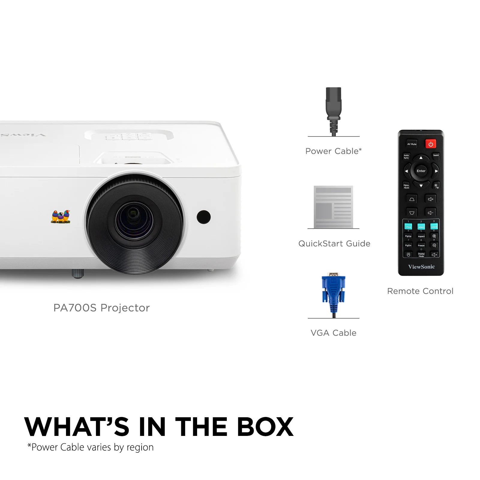 ViewSonic PA700S 4500 Lumens SVGA High Brightness Projector w Vertical Keystone for Business and Education