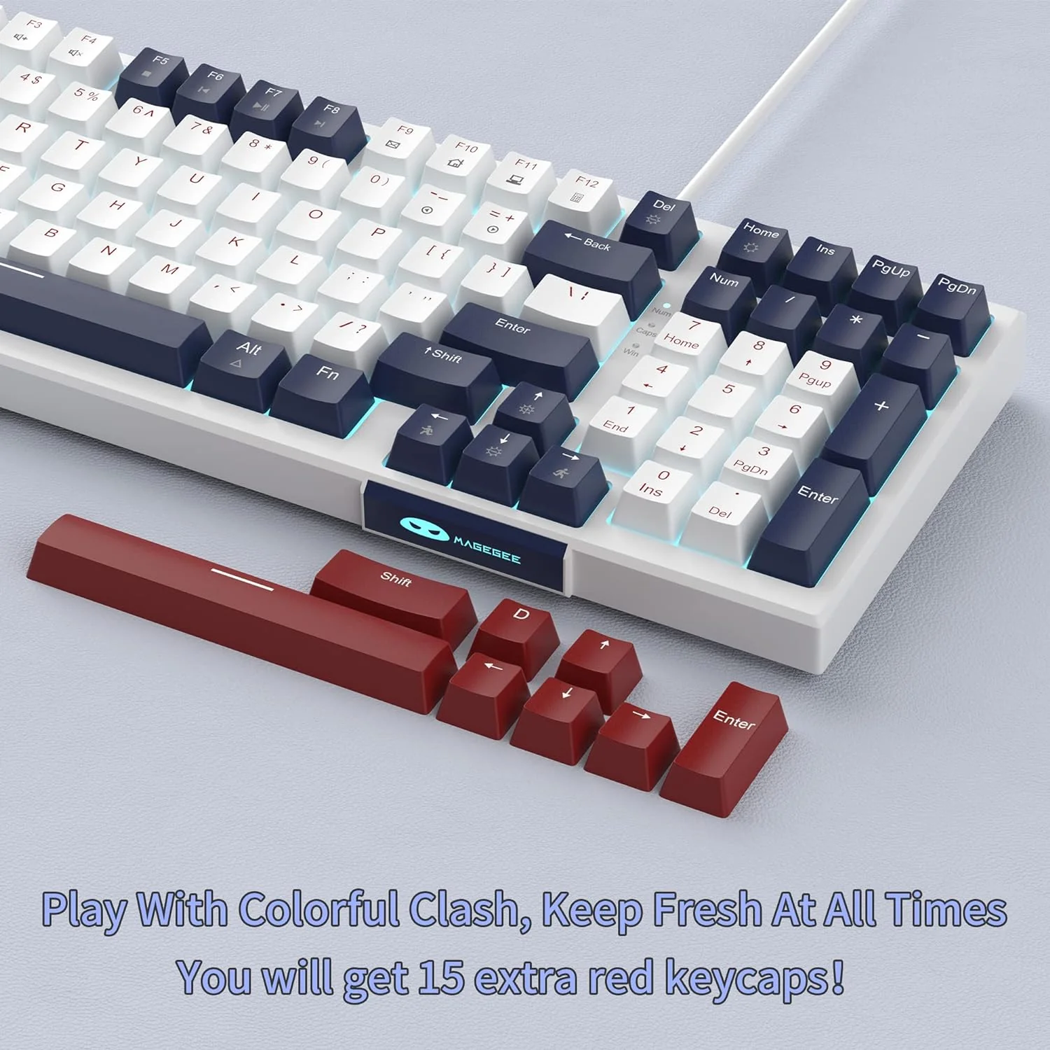 Zell Electronics Zell Mechanical Keyboard, Star Sky Wired Gaming Keyboard Backlit Ultra-Slim Usb Keyboards With Red Switches 98 Keys For Pc Wi…