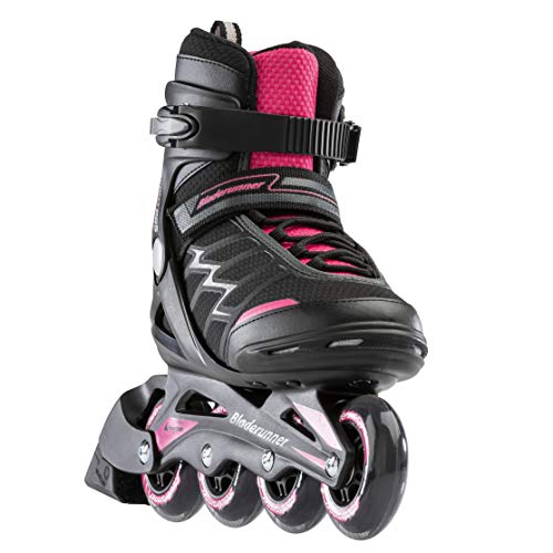 Rollerblade Bladerunner by Rollerblade Advantage Pro XT Womens Adult Fitness Inline Skate, Black and Pink, Inline Skates , 7