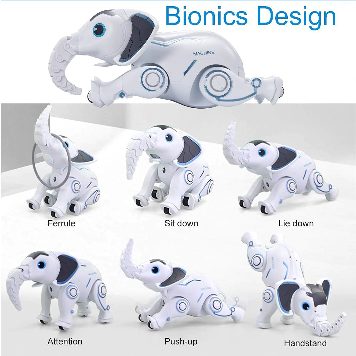 mostop robot toys remote control robotic elephant rc programming interactive robot voice control intelligent electronic toys