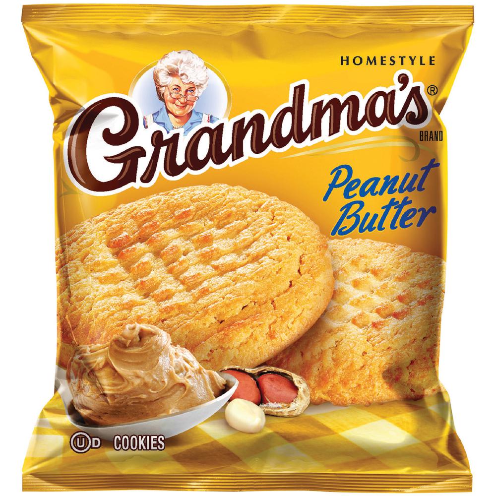 Quaker Oats Grandma&s;s Peanut Butter Cookies - Peanut Butter - 2.88 oz - 60 / Carton