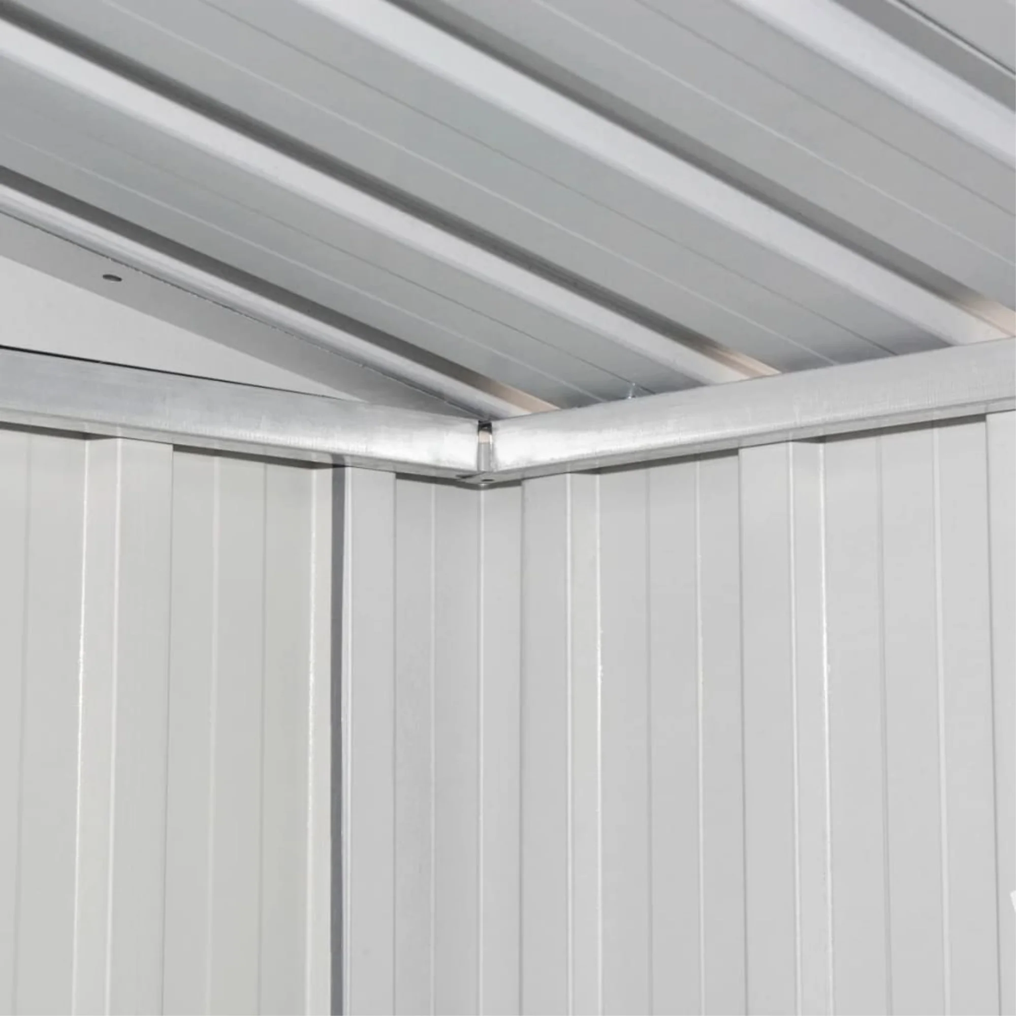 vidaXL Garden Shed Gray Metal 74.8