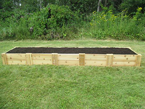 Infinite Cedar cedar raised bed garden kit by infinite cedar 2 ft. x 10 ft. x 11 inches h