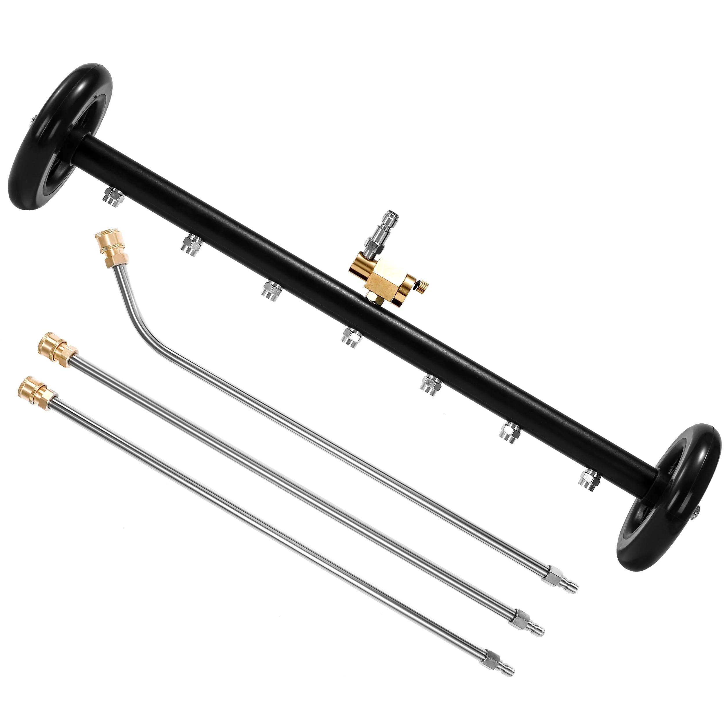 Tool Daily Dual-Function Undercarriage Cleaner, 24 Inch, Water Broom for Pressure Washer with 7 Nozzles, Under Car Washer Attach