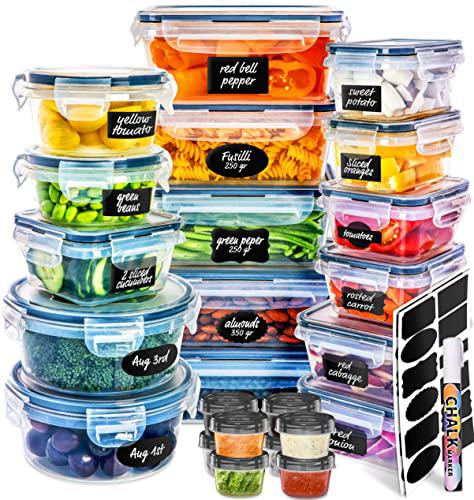 Fullstar Food Storage Containers with Lids - Plastic Food Containers with Lids - Plastic Containers with Lids Storage (20 Pack) -