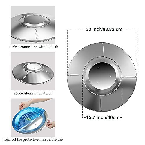 Hualedi patio heater top reflector shield aluminum replacement parts accessories for outdoor propane patio heaters,ennegy saving,wind