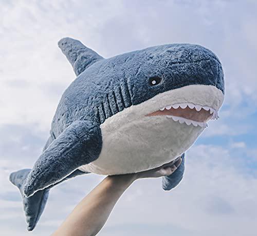 ryttir plush toy pillow, 31 inch giant blue-sharks stuffed animal toy soft doll plush giant stuffed animals cute room plush t