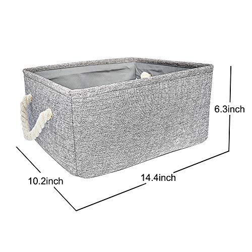 Silanto storage baskets bins,nursery organizer baskets for toy storage, clothes storage, book storage(grey,14.4