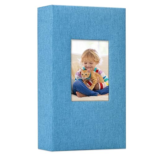 Vienrose Linen Photo Album 300 Pockets for 4x6 Photos Fabric Cover Photo Books Slip-in Picture Albums Wedding Family Anniversary