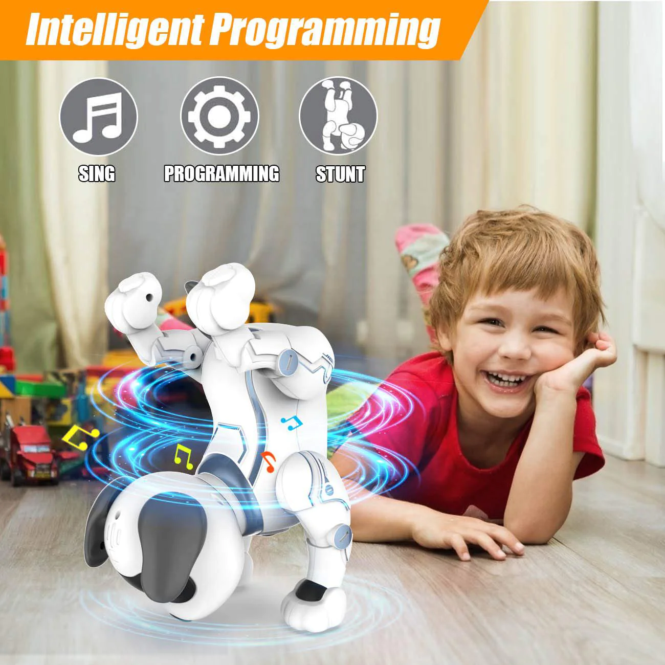 okk robot dog toys for kids, okk remote control robot toys, interactive &a; smart programmable walking dancing rc dog robot, rechar