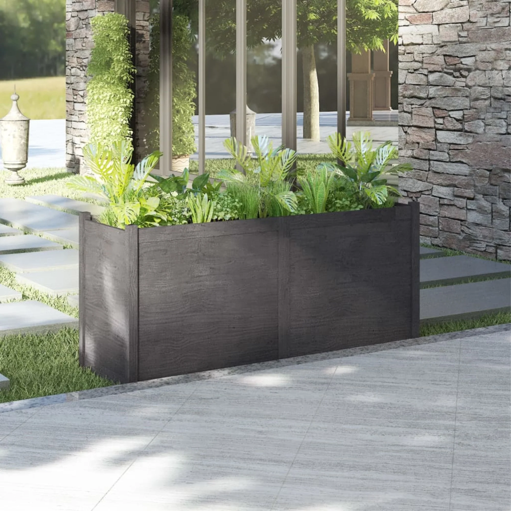 vidaXL Garden Planter Gray 59.1