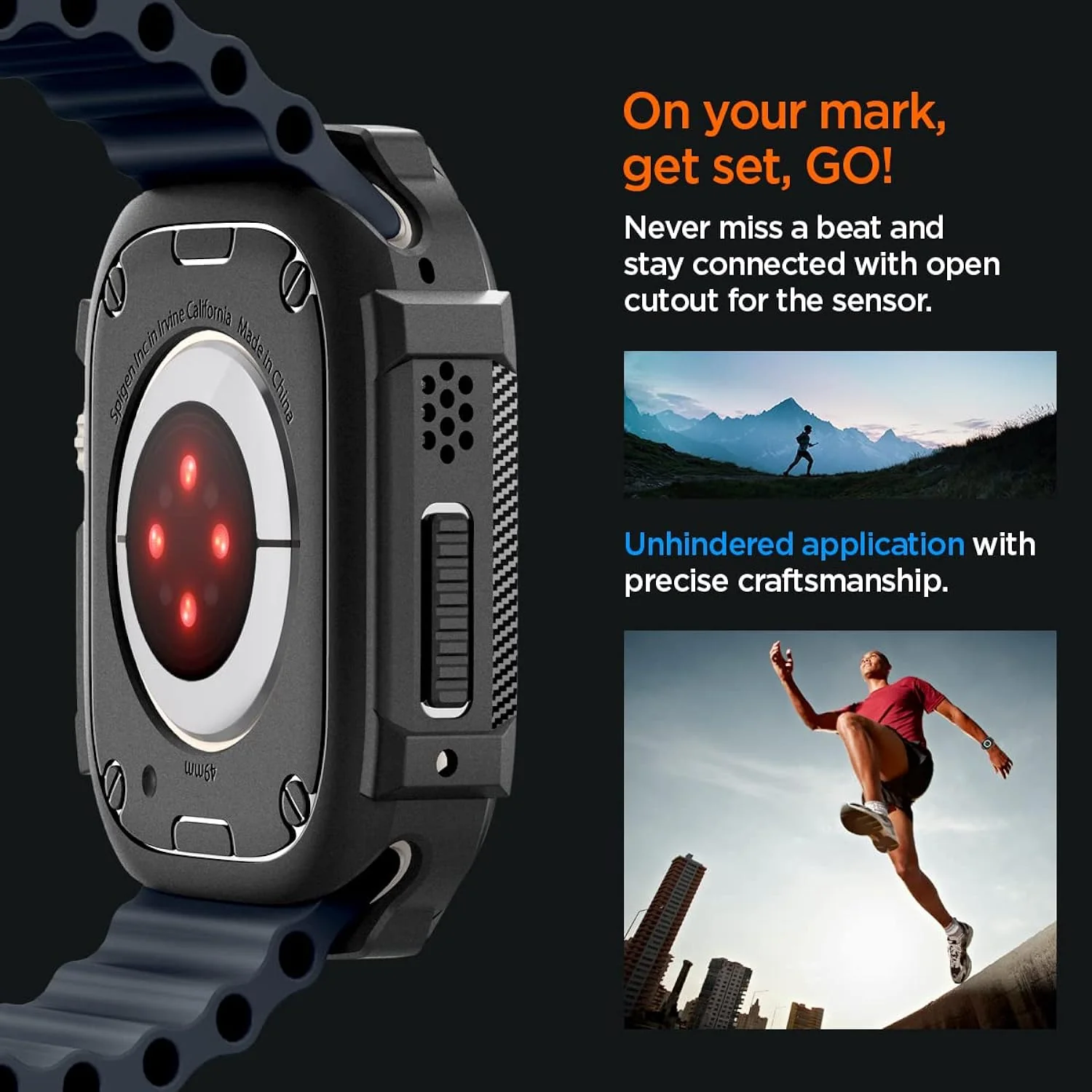 Zell Electronics Zell Rugged Armor Designed For Apple Watch Ultra 2/Apple Watch Ultra Case Durable Tpu Case For Apple Watch Ultra 49Mm Case - …