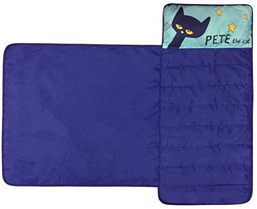 Jay Franco &a; Sons pete the cat night music nap mat - built-in pillow and blanket - super soft microfiber kids&s;/toddler/children&s;s bedding, ages