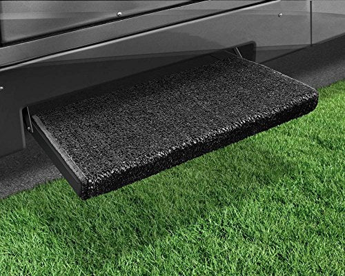 Prest-O-Fit 2-0050 Jumbo Wraparound + Plus RV Step Rug Black 23 In. Wide