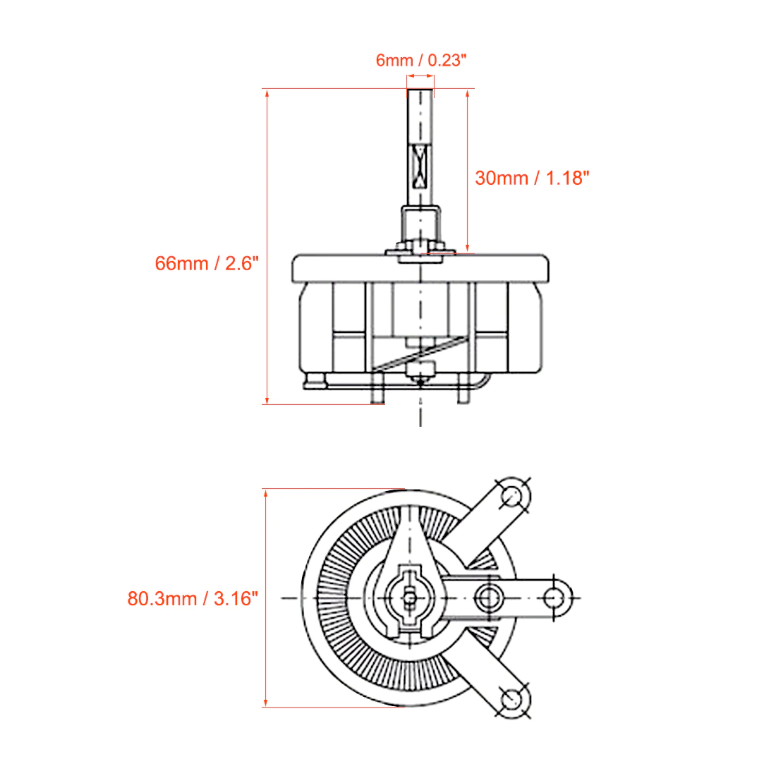 Unique Bargains 100W 30R Ohm Wirewound Ceramic Potentiometer Variable Rheostat Resistor Wth Knob