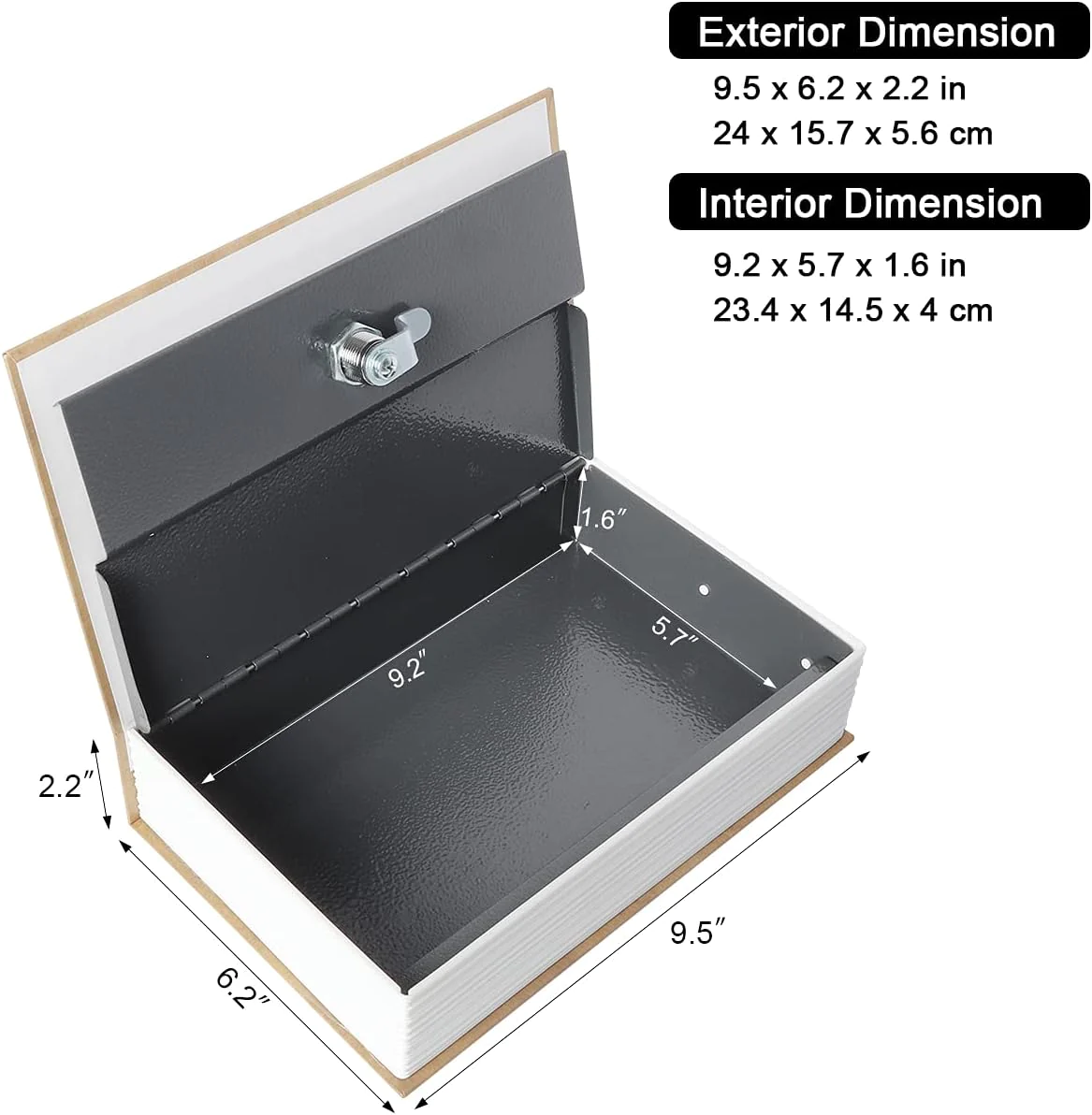 Parrency Diversion Book Safe Storage Box,Secret Safe Can with Security Key,Hidden Safe&a;#239;&a;#188;&a;#140;Stash Safe Box, Secr