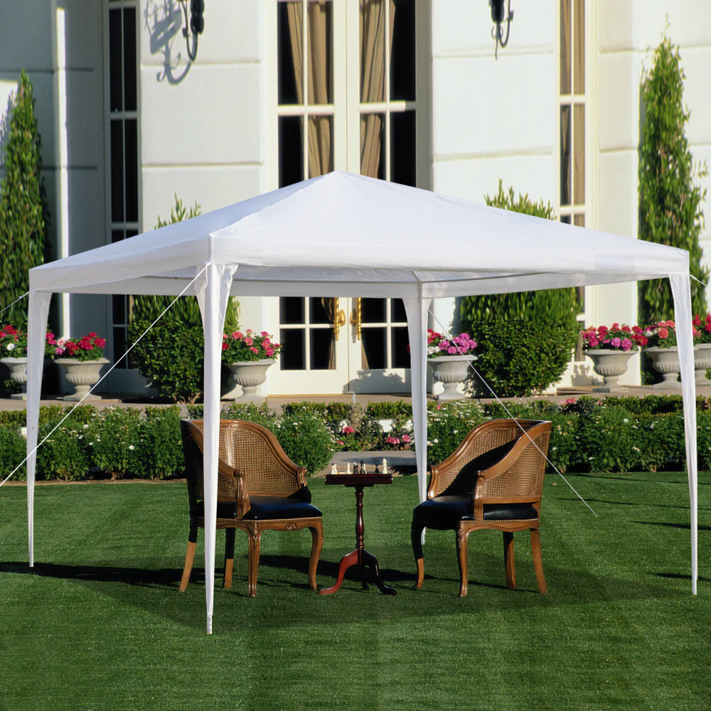 Winado 10&s;x10&s; Party Tent Canopy Wedding Tent Event Tent Outdoor Gazebo White with 3 Sidewall