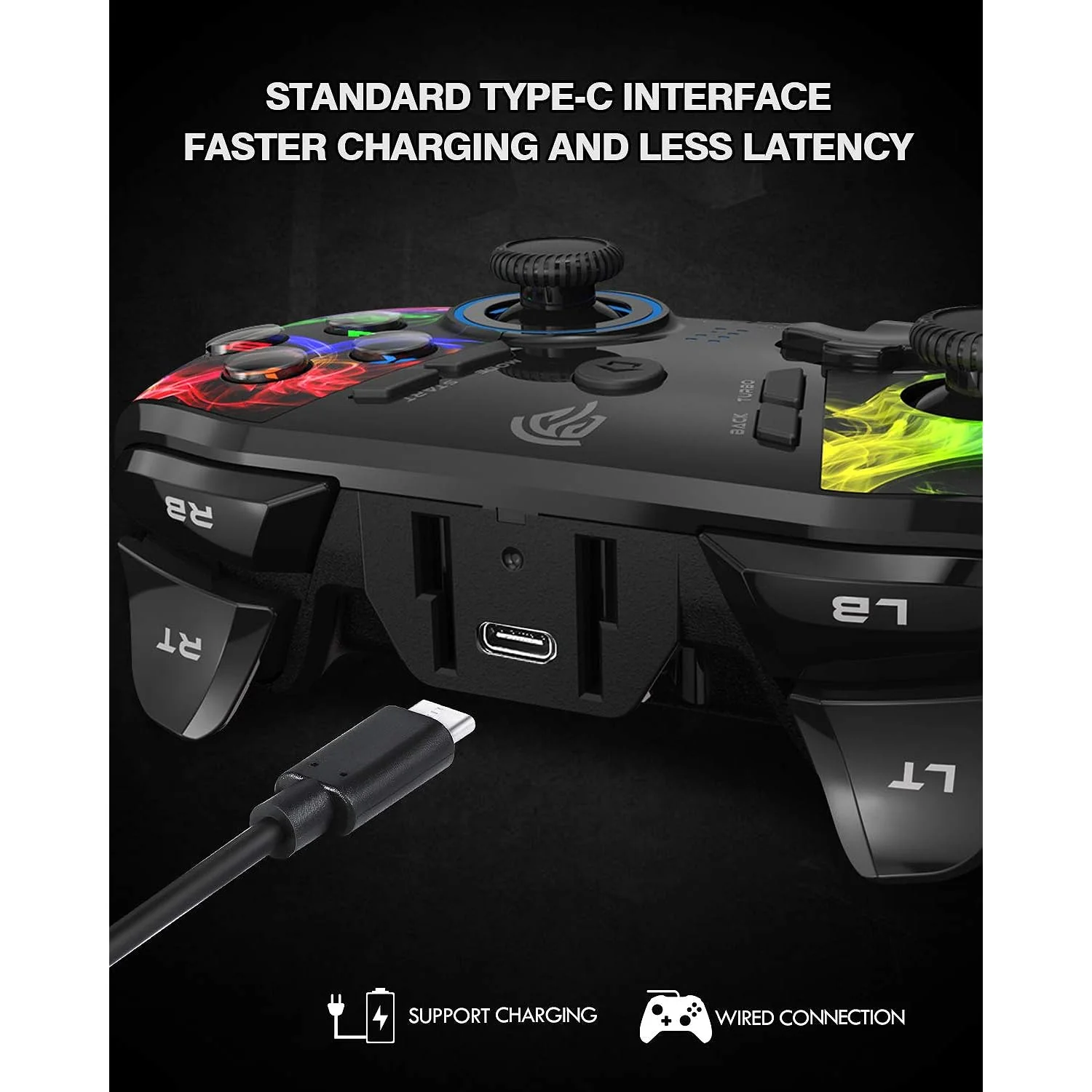 GCP Products Pc Wireless Controller, Gaming Controller For Computer,Laptop,Ps3,Android Tv Box, Nintendo Switch And Tesla With Turbo, Dual …