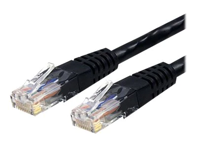 STARTECH.COM C6PATCH50BK 50FT BLACK CAT6 ETHERNET CABLE DELIVERS MULTI GIGABIT 1/2.5/5GBPS &a; 10GBPS UP TO