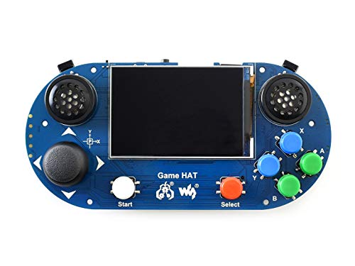 Waveshare Game HAT for Raspberry Pi A+/B+/2B/3B/3B+ 3.5inch IPS Screen 480x320 Resolution 60 Frame Experience Make Your Own Game