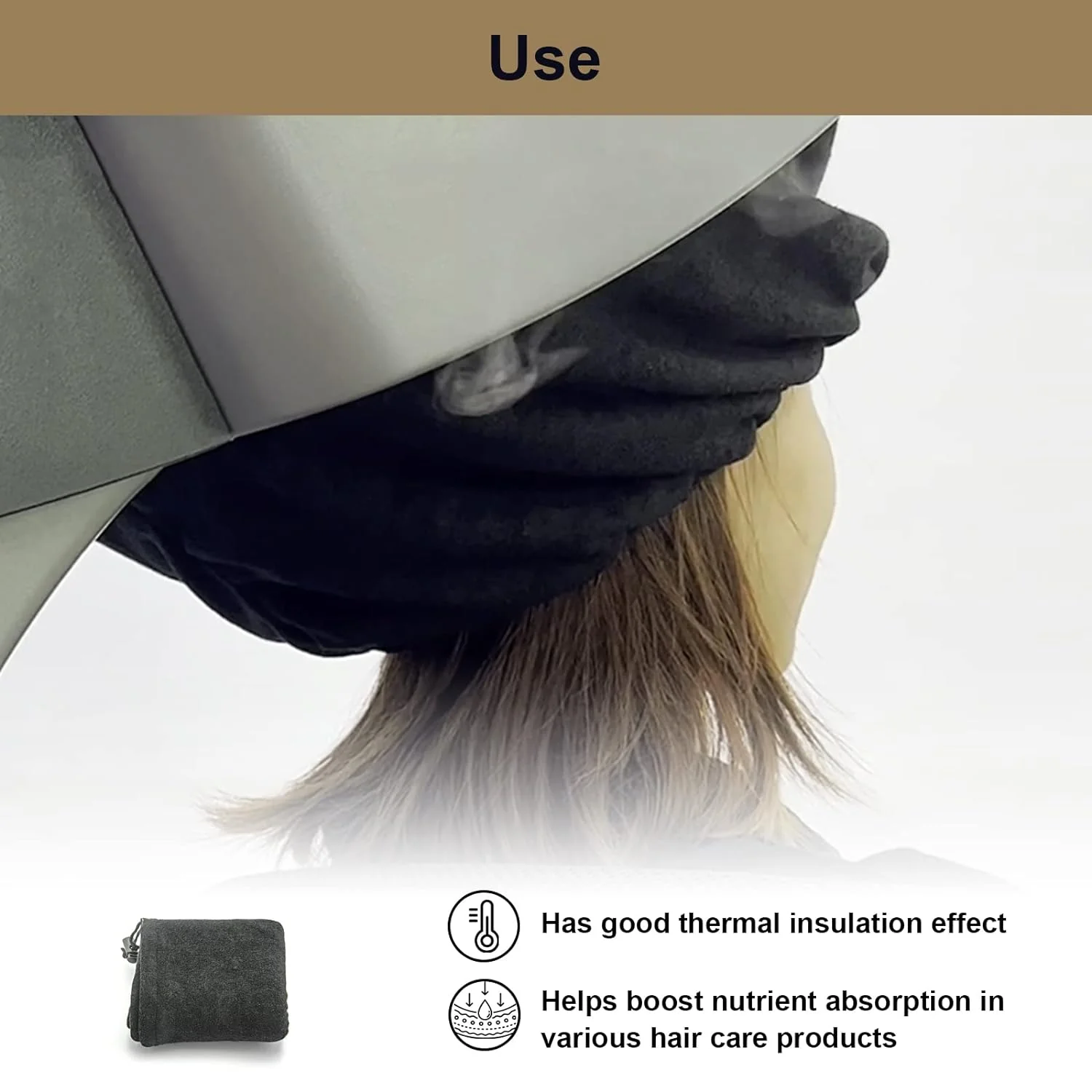 Generic Cotton Hood for Elitzia ET1408D Hair Steamer Spare Part Accessory Heating Cap For Deep Care Hair Care, Steam Hair Care, Avoid O
