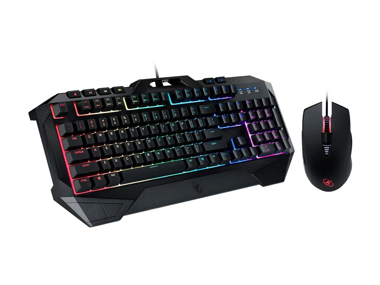 Rosewill Fusion C40 Gaming Keyboard and Mouse Combo, Dedicated Multimedia Keys, Mem-chanical Keyboard with Brilliant RGB LED Bac