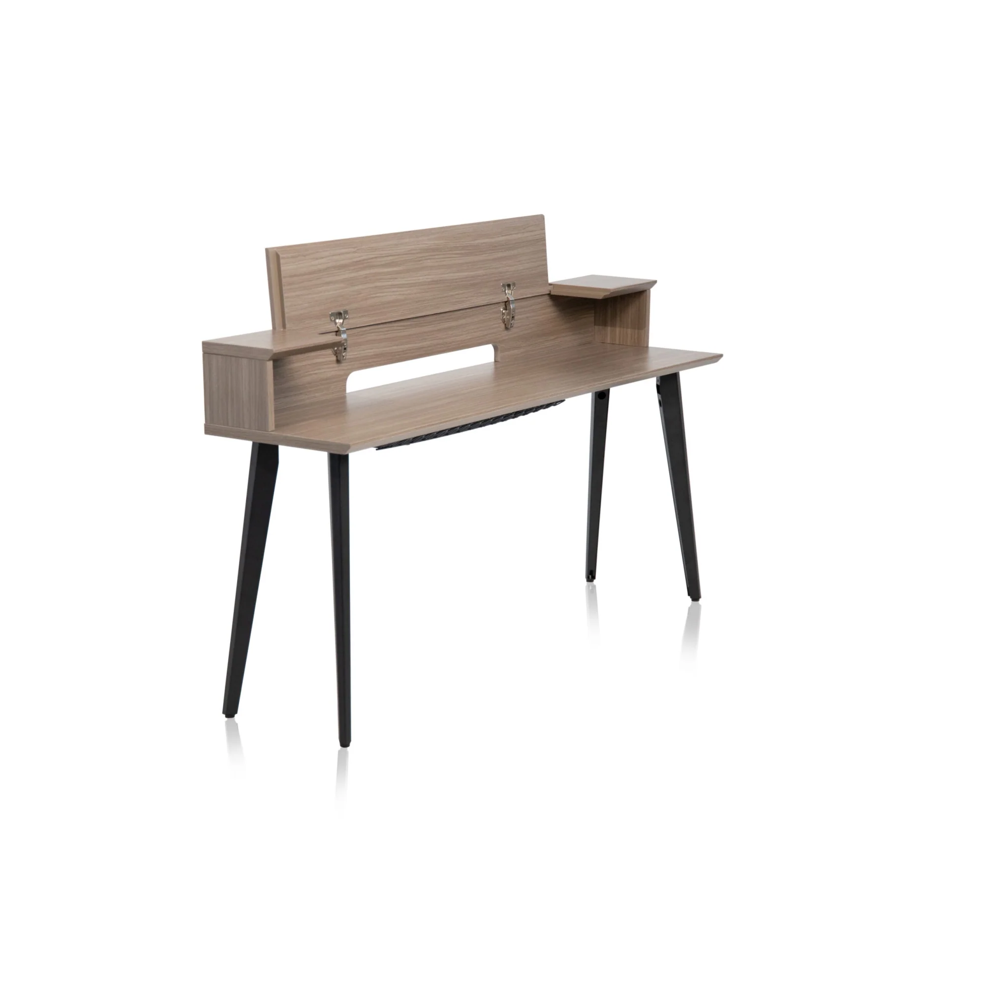 Frameworks Elite Furniture Series 88-Note Keyboard Table in Driftwood Grey Finish