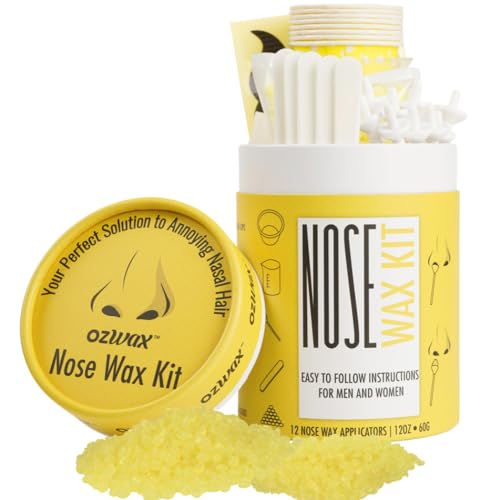 OZWAX Nose Wax Kit Men - Gentle Nose Hair Wax - Nose Wax Kit for Women - Perfect Wax Nose Hair Removal Kit includes Safe Nose Wa